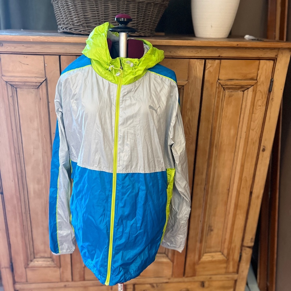RARE Vintage Puma Faas Nylon Glanz Windbreaker Jacket Y2K